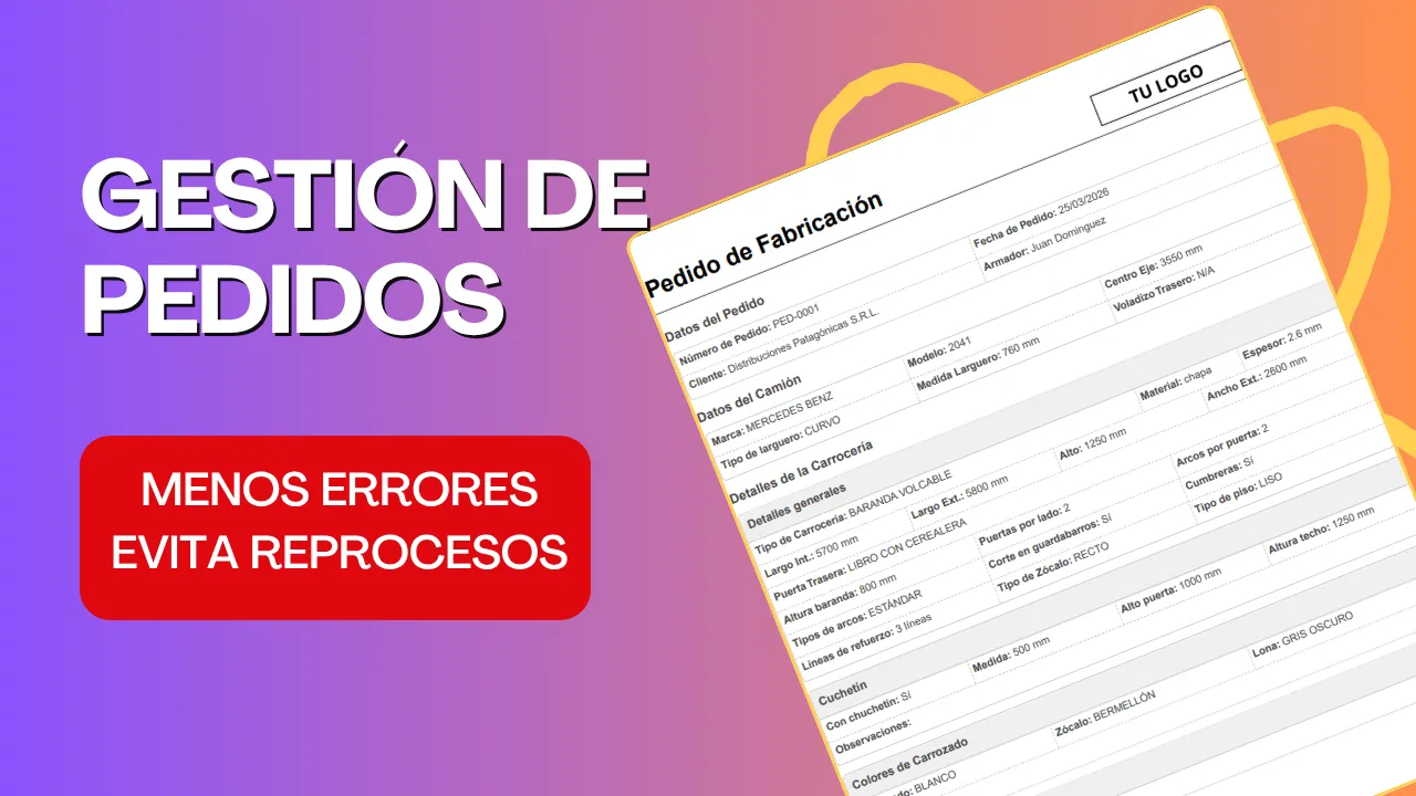 Sistema de gestión de pedidos para fábrica de carrocerías.
